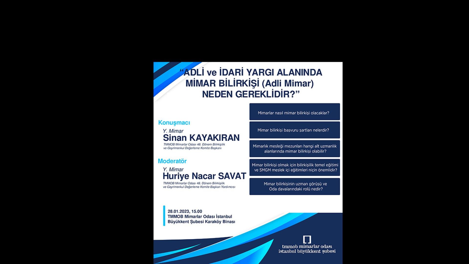 ⁣Adli ve İdari Yargı Alanında Mimar Bilirkişi (Adli Mimar) Neden Gereklidir Semineri -1